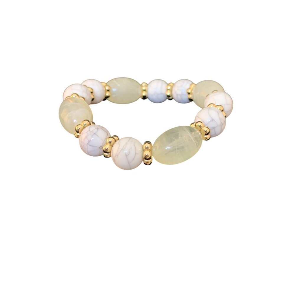 New Avon Natures Path Cream Stretch Bracelet (1633) - Picture 3 of 5